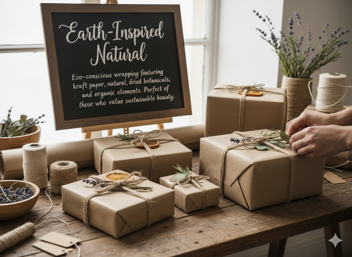 Natural rustic wrapping design